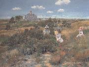 William Merrit Chase The Bayberry Bush oil on canvas